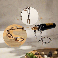 Magic Iron Chain Wine Bottle Holder