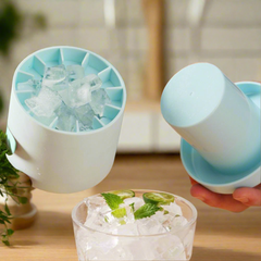 Silicone Cylinder Portable Ice Maker Bucket