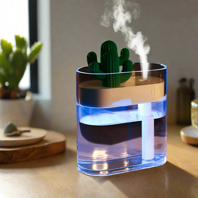 Cactus Air Humidifier Oil Diffuser Car Purifier Aroma Diffusor 