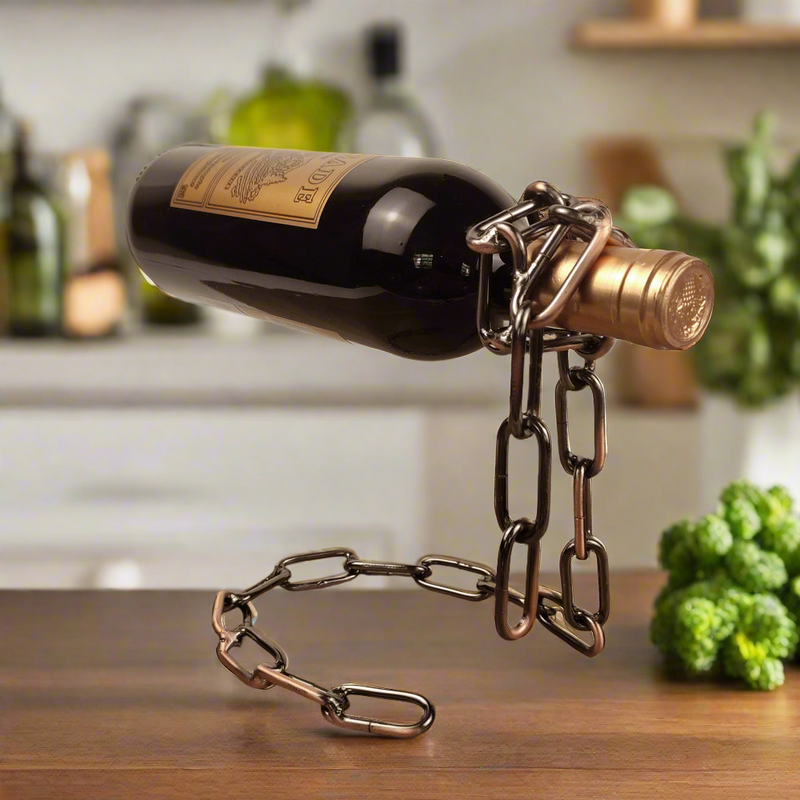 Magic Iron Chain Wine Bottle Holder